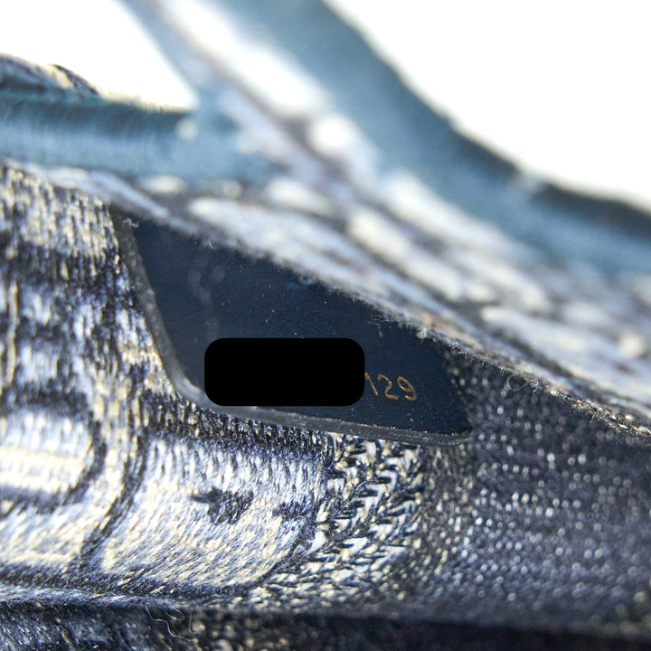 Top quality Dior Mini Book Tote Blue Oblique Embroidery