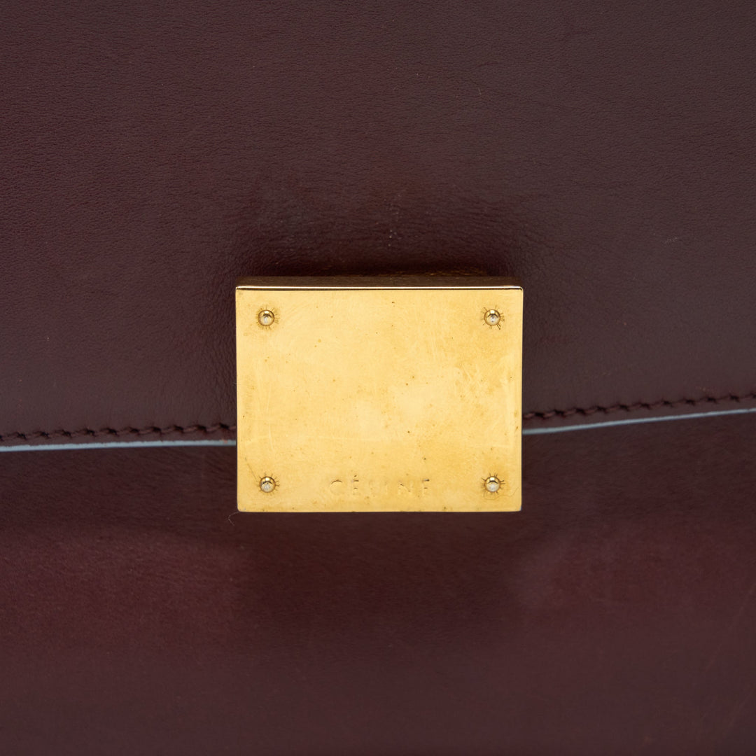 Top Quality Celine Trapeze Bag Burgundy / Light Blue