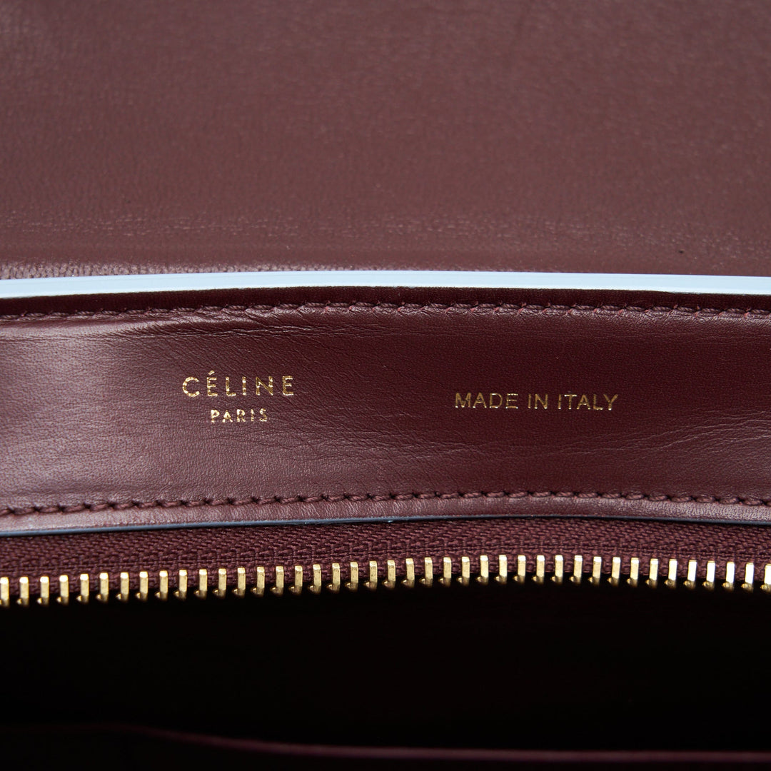 Top Quality Celine Trapeze Bag Burgundy / Light Blue
