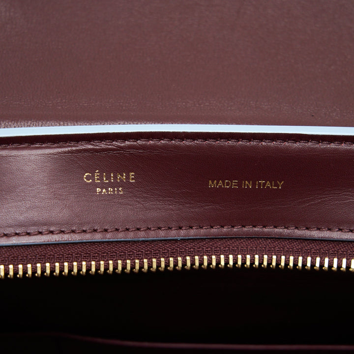 Top Quality Celine Trapeze Bag Burgundy / Light Blue