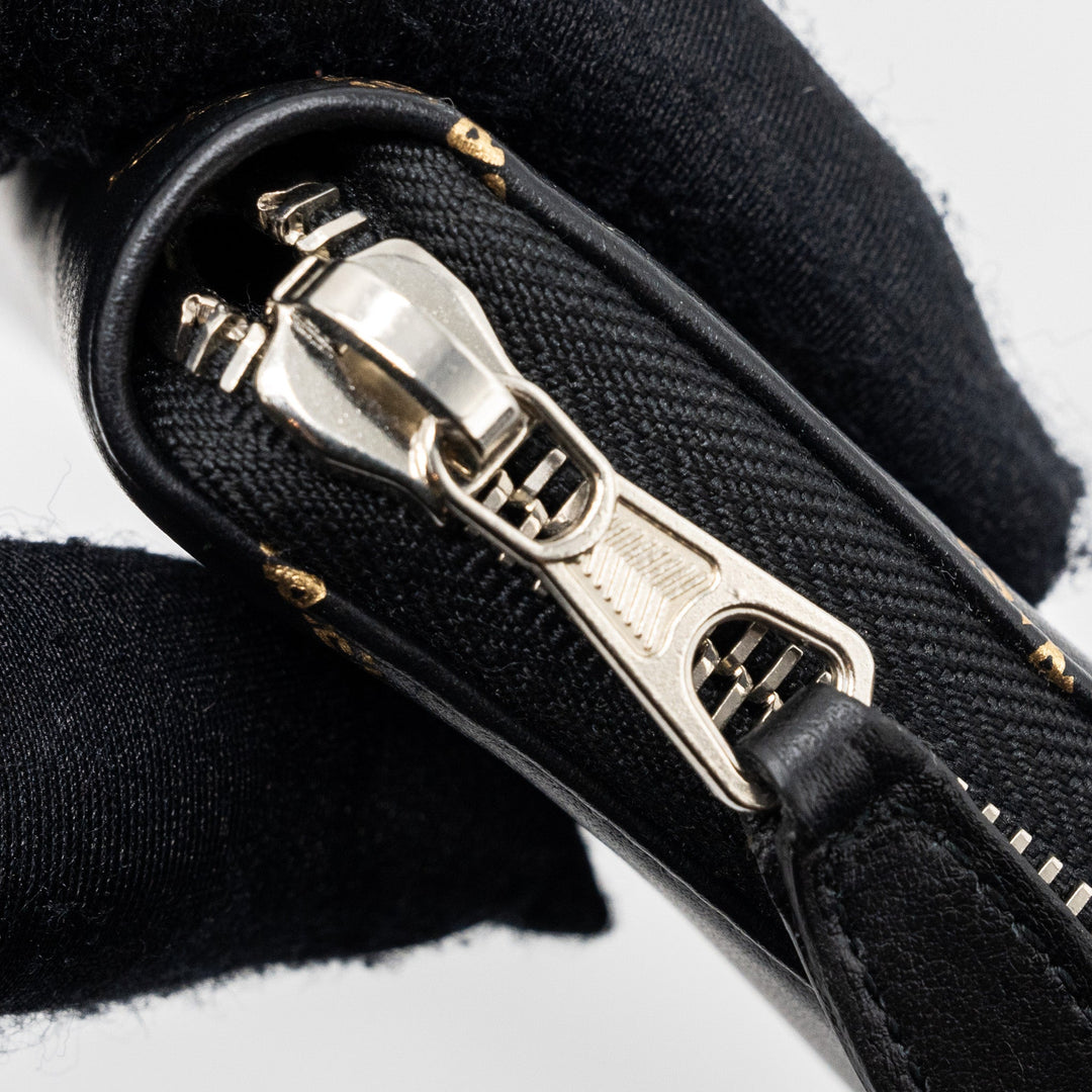 Top Quality Balenciaga Logo Long Zip Wallet Calfskin Black SHW