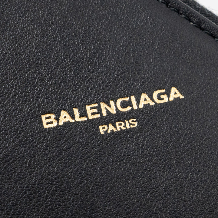Top Quality Balenciaga Logo Long Zip Wallet Calfskin Black SHW