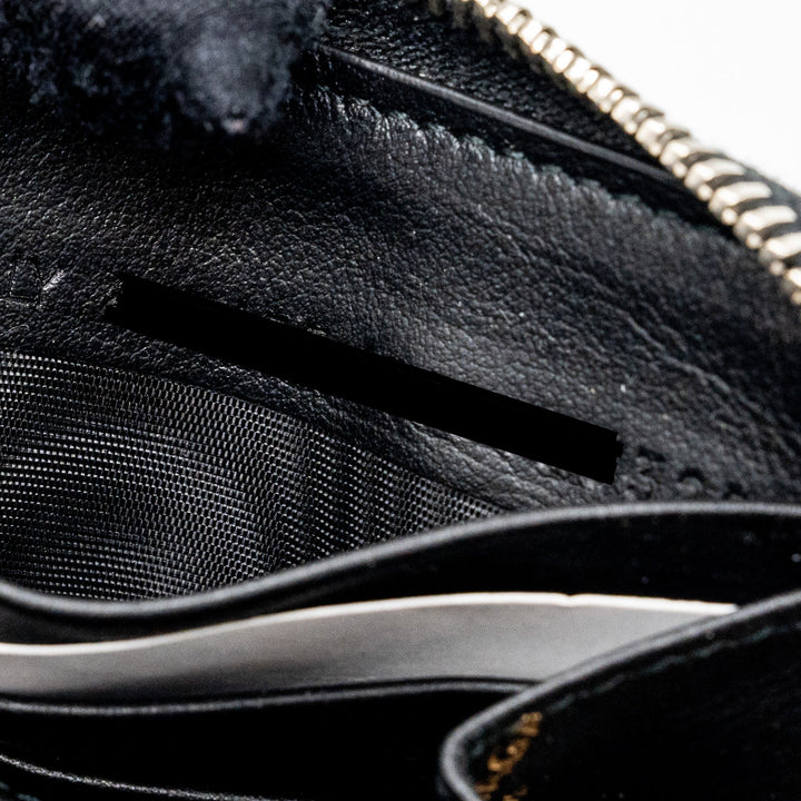Top Quality Balenciaga Logo Long Zip Wallet Calfskin Black SHW