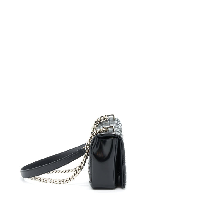 Burberry Small Horseferry Print Quilted Lola Bag Black SHW
