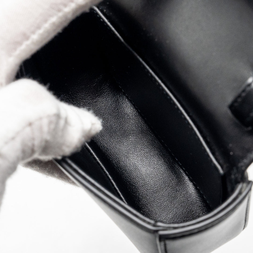 Celine Mini Triomphe Shiny Calfskin Black