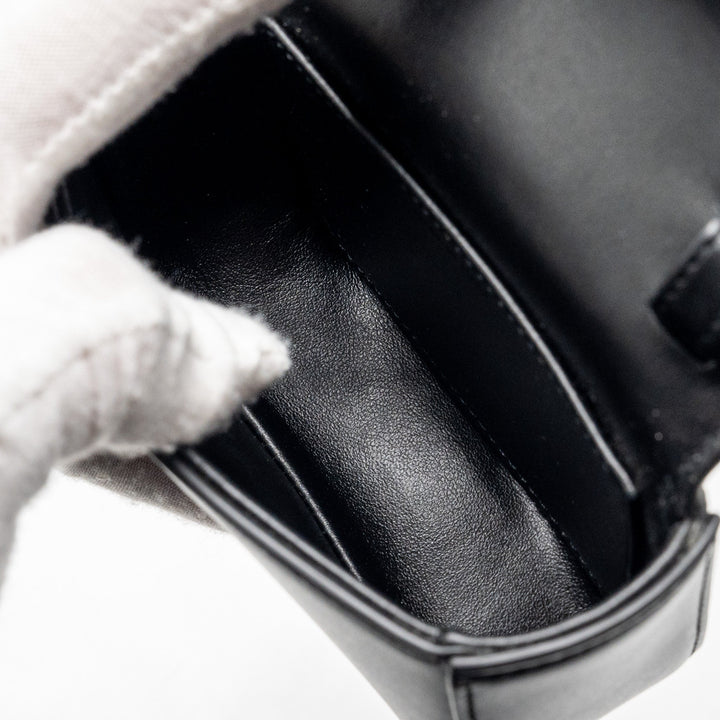 Celine Mini Triomphe Shiny Calfskin Black
