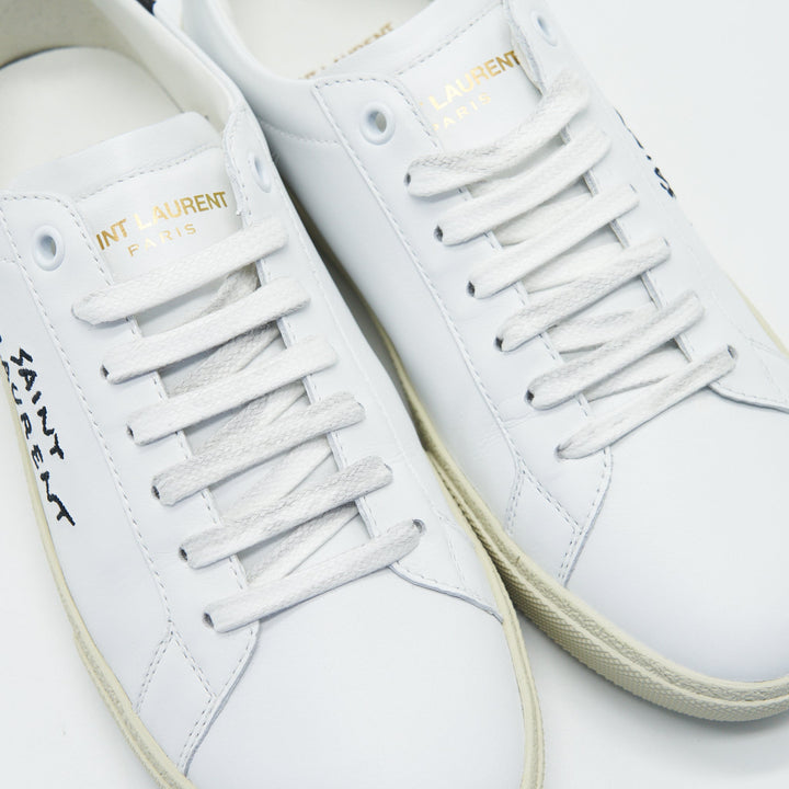 Saint Laurent Size 37 Court Classic Low Top Leather Sneakers