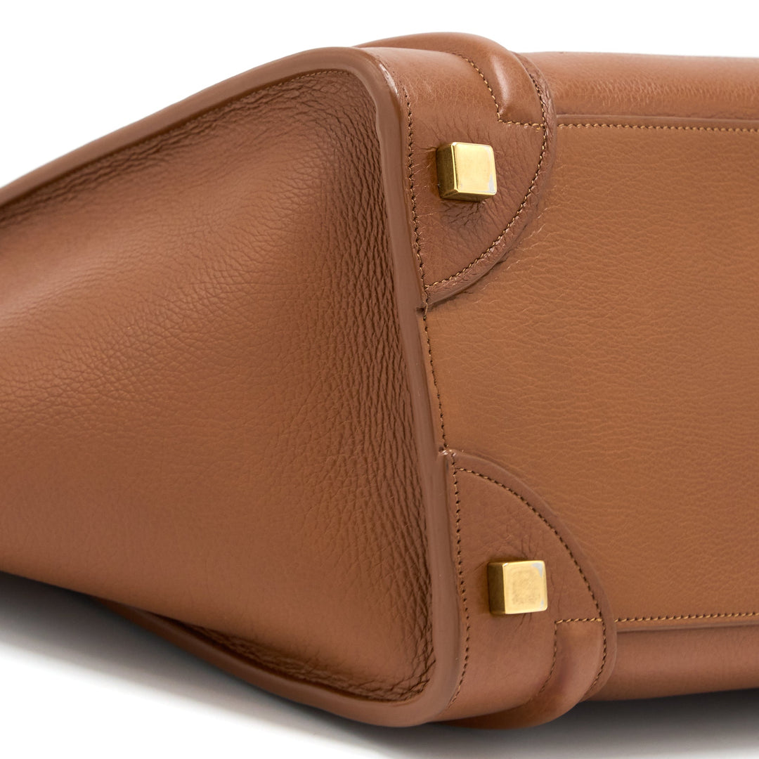 Celine Micro Luggage Bag Calfskin Brown