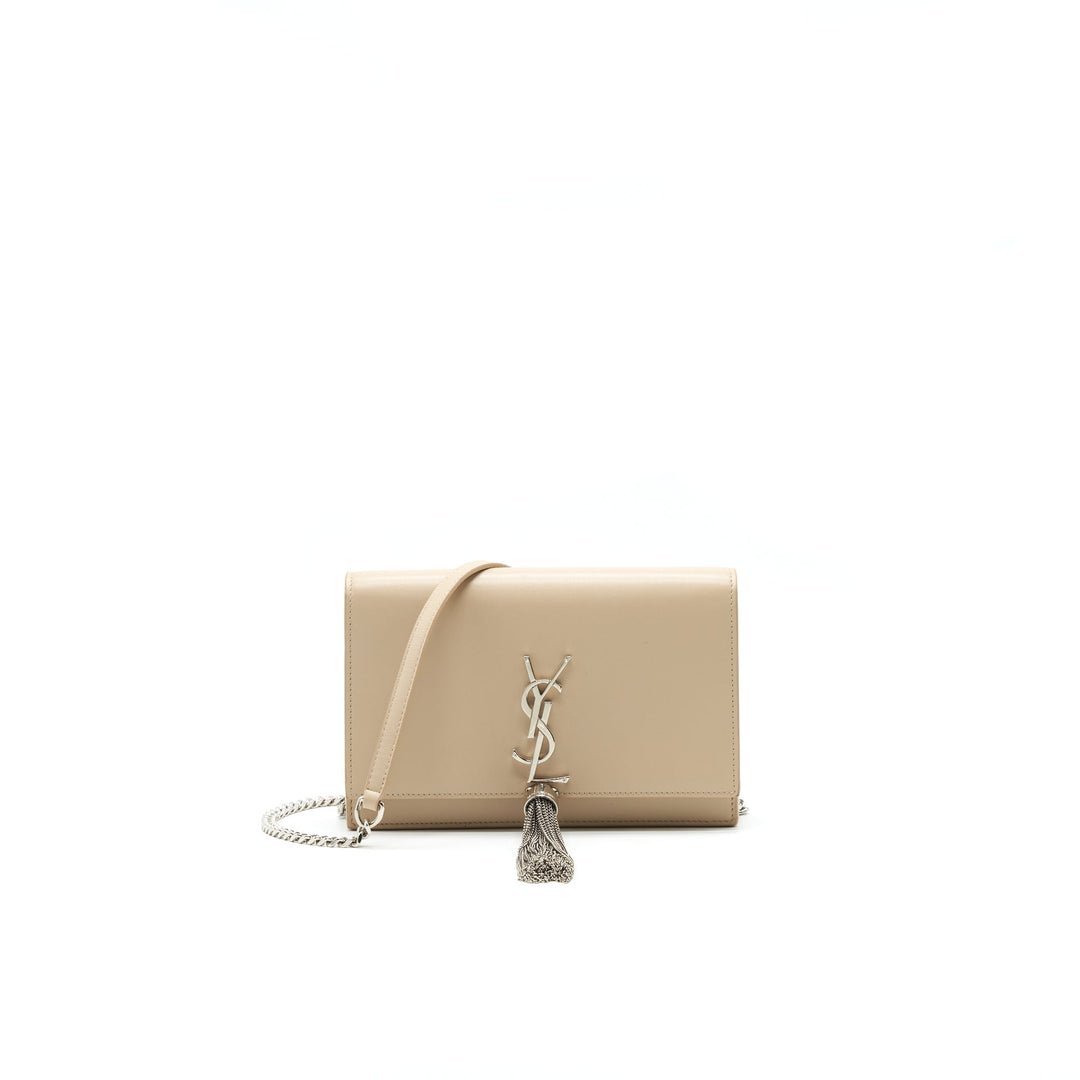 SAINT LAURENT / YSL KATE CHAIN WALLET IN BEIGE SHW