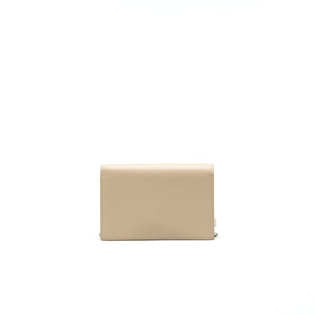 SAINT LAURENT / YSL KATE CHAIN WALLET IN BEIGE SHW