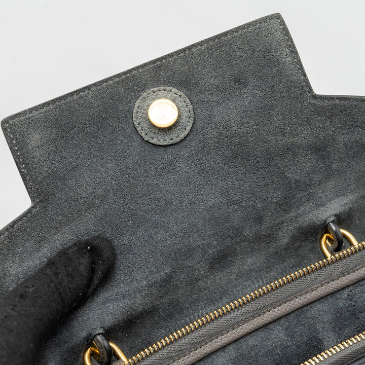 Celine Micro Belt Bag Grained Calfskin Grey