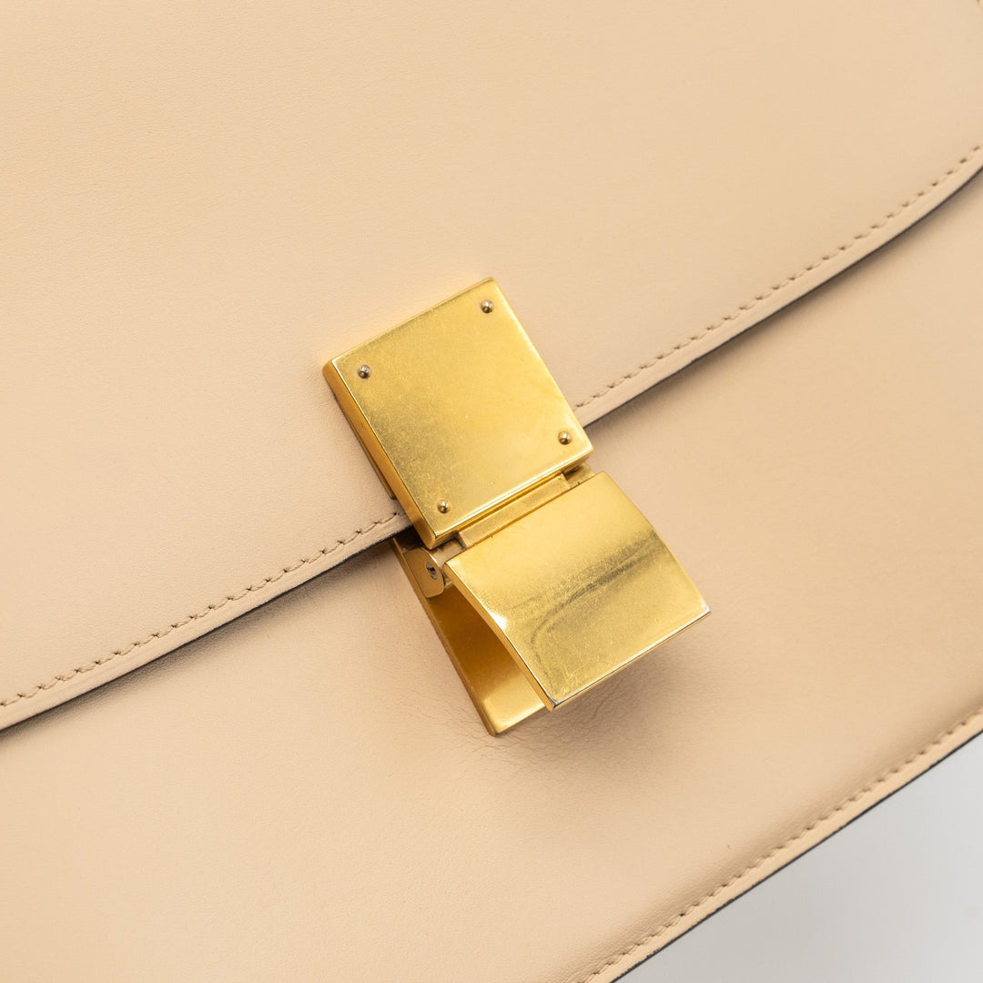 Celine Medium classic box bag calfskin light pink