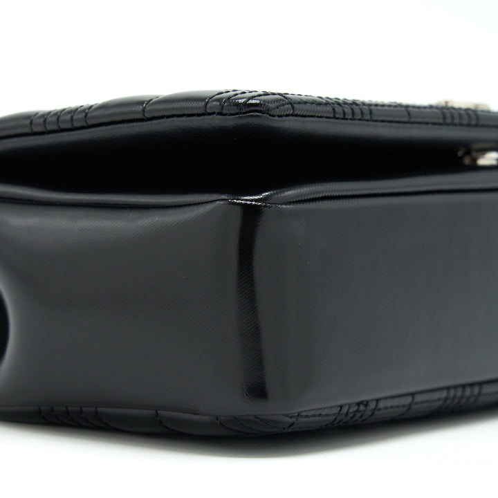 Burberry Small Horseferry Print Quilted Lola Bag Black SHW