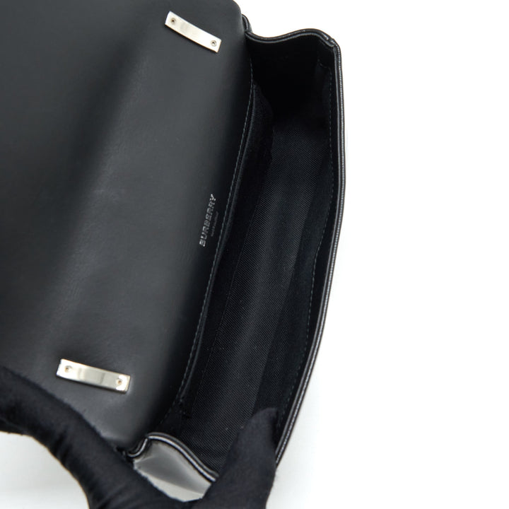 Burberry Small Horseferry Print Quilted Lola Bag Black SHW