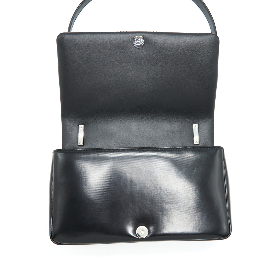 Burberry Small Horseferry Print Quilted Lola Bag Black SHW