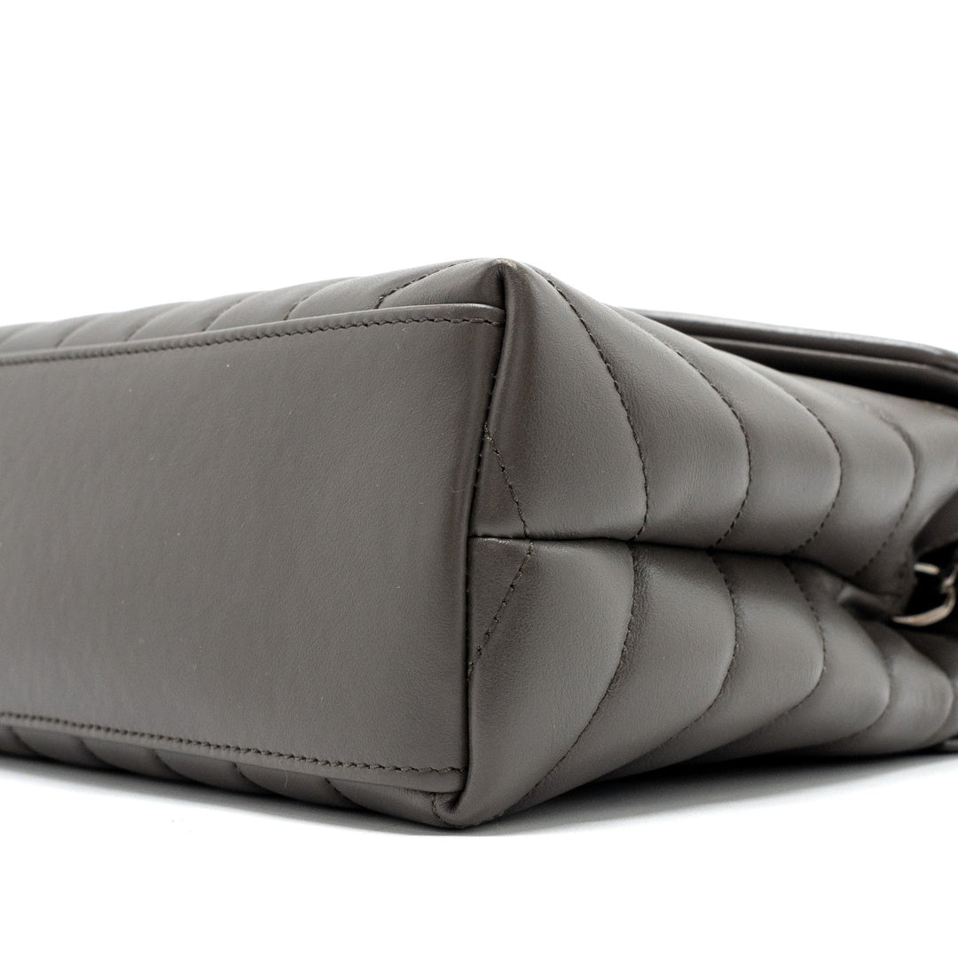Saint Laurent/YSL Small Lou Lou Bag Calfskin Dark Grey SHW