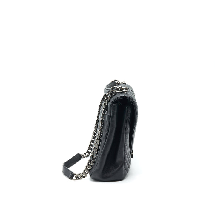 SAINT LAURENT / YSL COLLEGE IN MATELASSE LEATHER BLACK