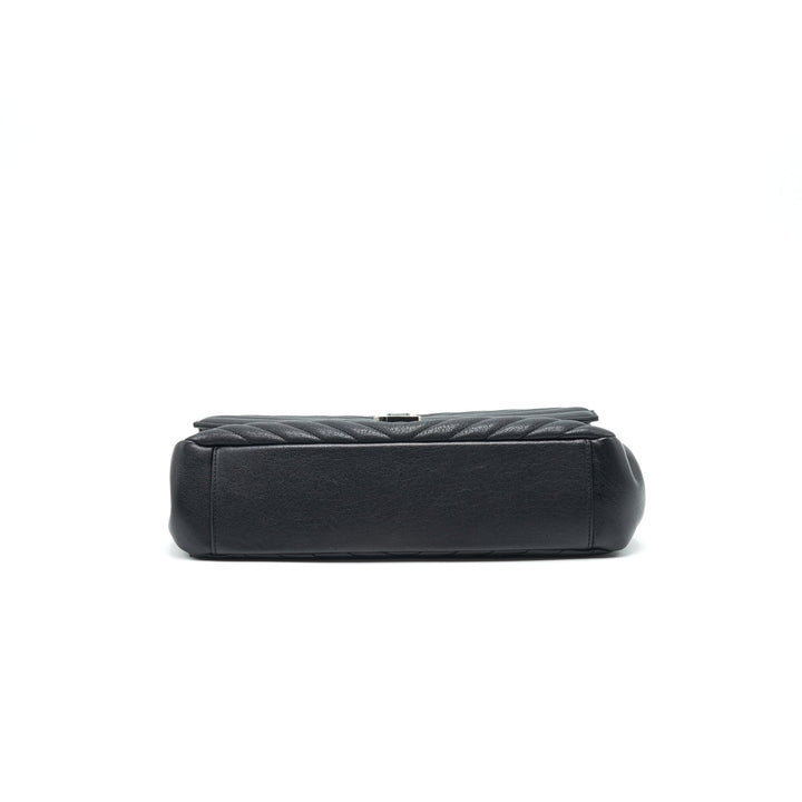 SAINT LAURENT / YSL COLLEGE IN MATELASSE LEATHER BLACK