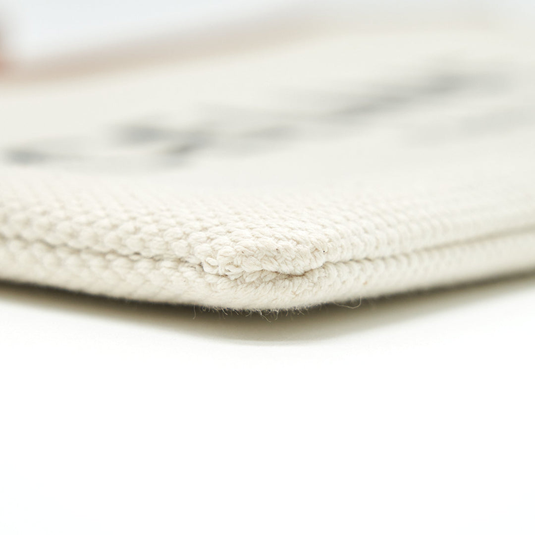 Celine Logo Zip Small Canvas Pouch With Strap