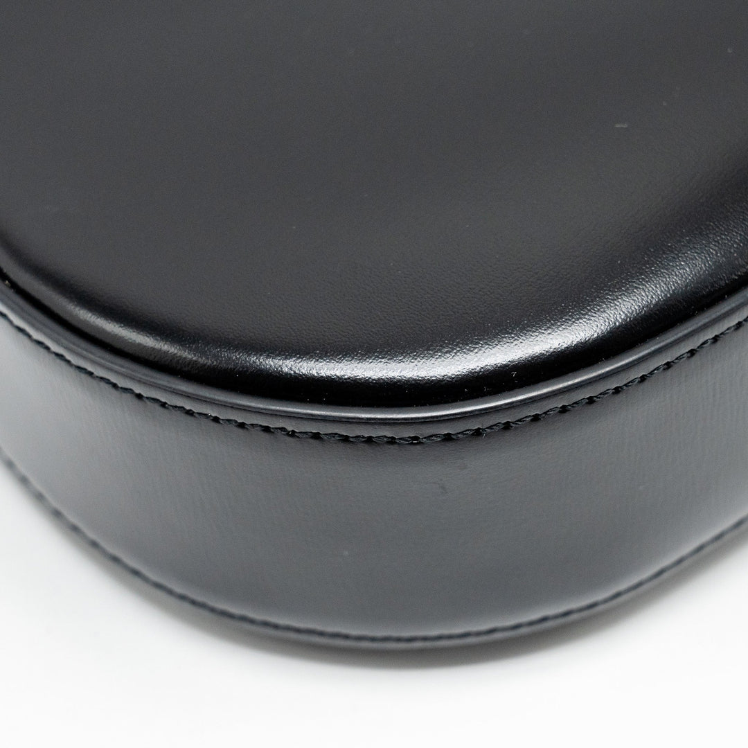 Celine Medium Tilly Chic Shoulder Bag Shiny Calfskin Black