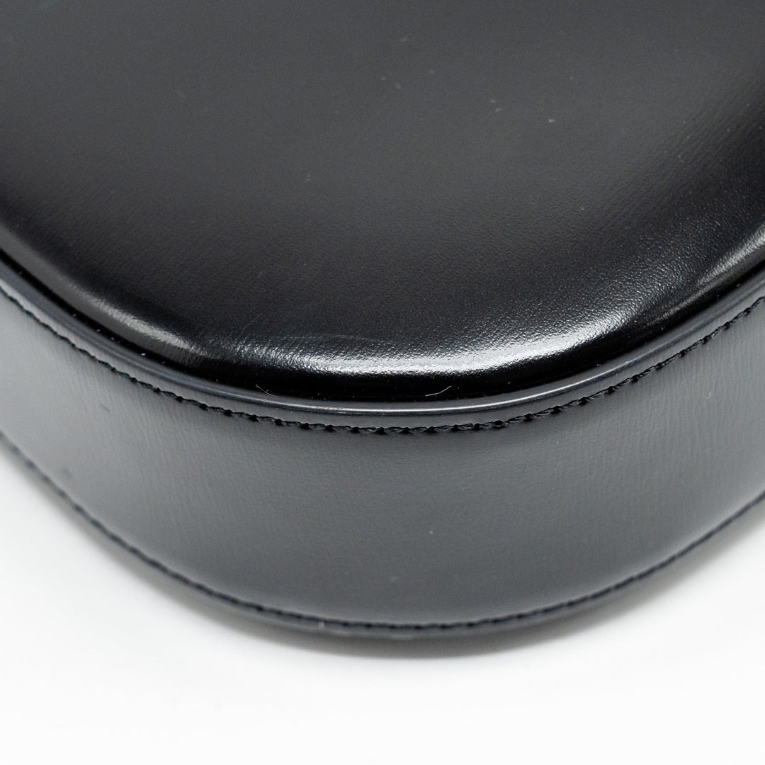 Celine Medium Tilly Chic Shoulder Bag Shiny Calfskin Black