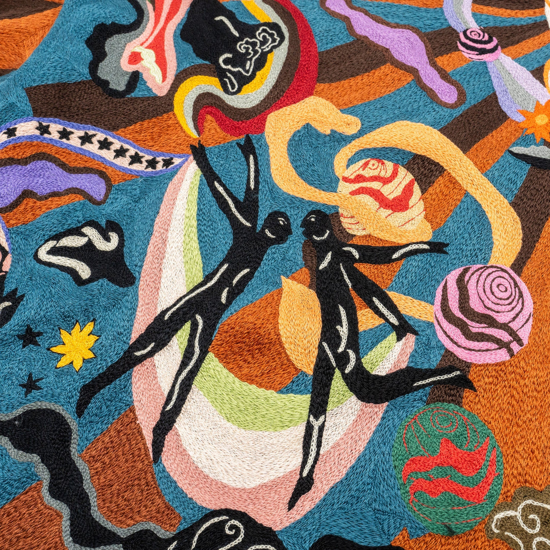 Dior Size 36 Artist Embroidery BloNew T-shirt Cotton Multicolour