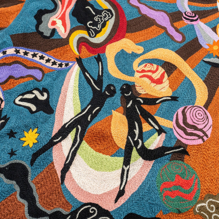 Dior Size 36 Artist Embroidery BloNew T-shirt Cotton Multicolour