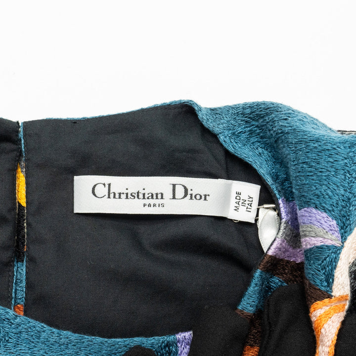 Dior Size 36 Artist Embroidery BloNew T-shirt Cotton Multicolour