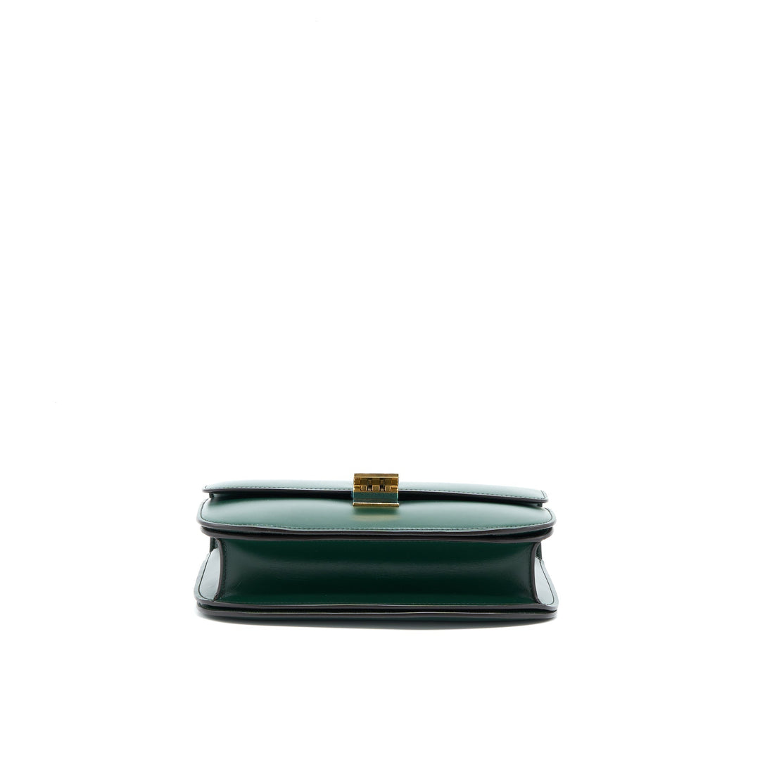 Celine Medium Classic Box Bag Calfskin Green