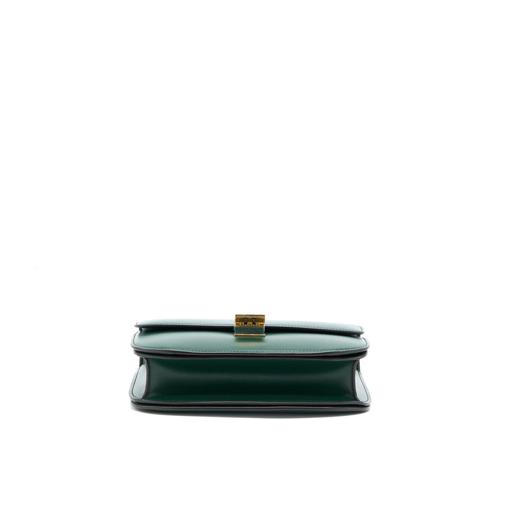 Celine Medium Classic Box Bag Calfskin Green