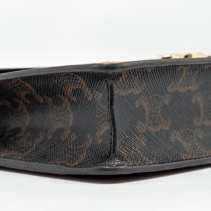 Celine Wallet on Chain Margo Triomphe Canvas/Calfskin Tan