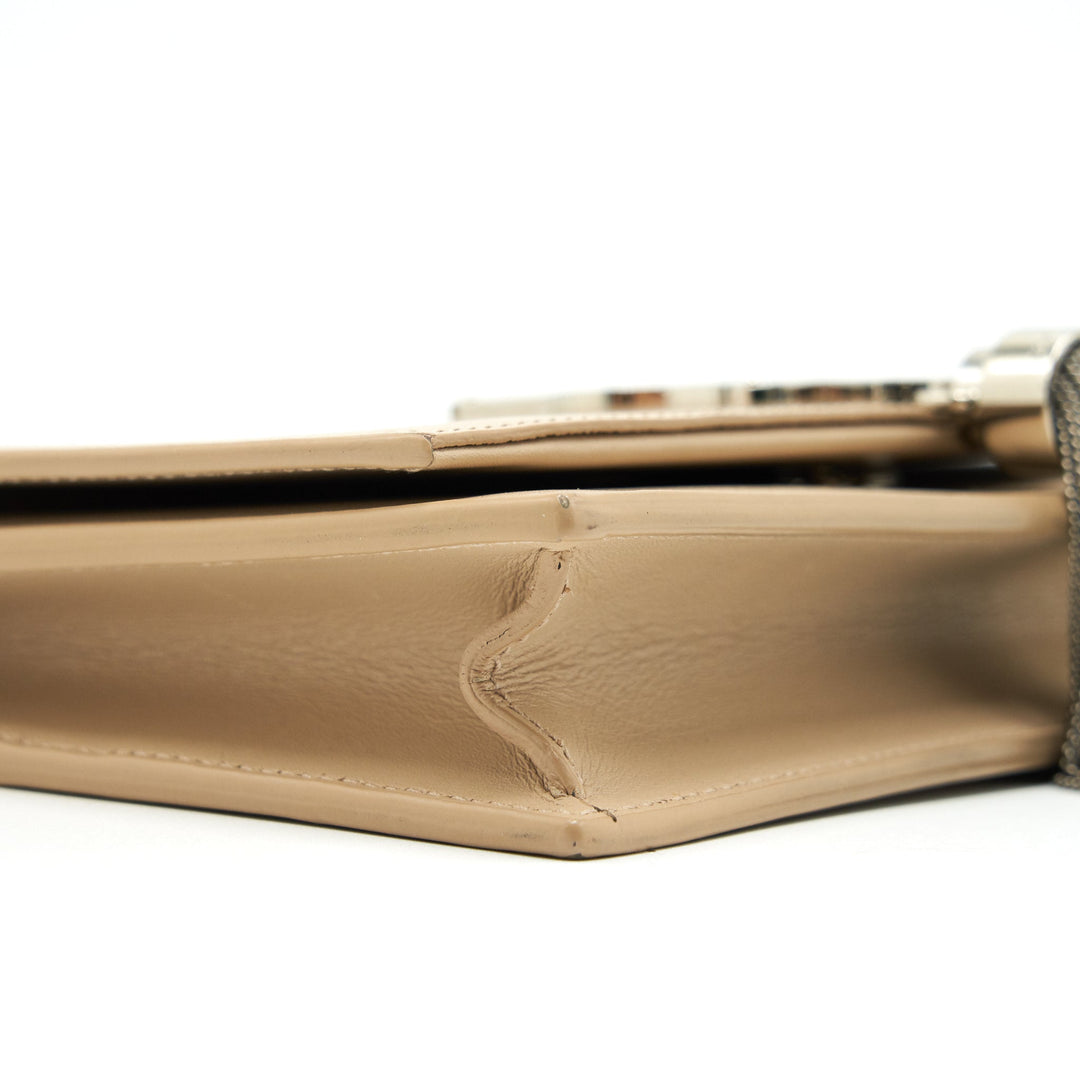 SAINT LAURENT / YSL KATE CHAIN WALLET IN BEIGE SHW