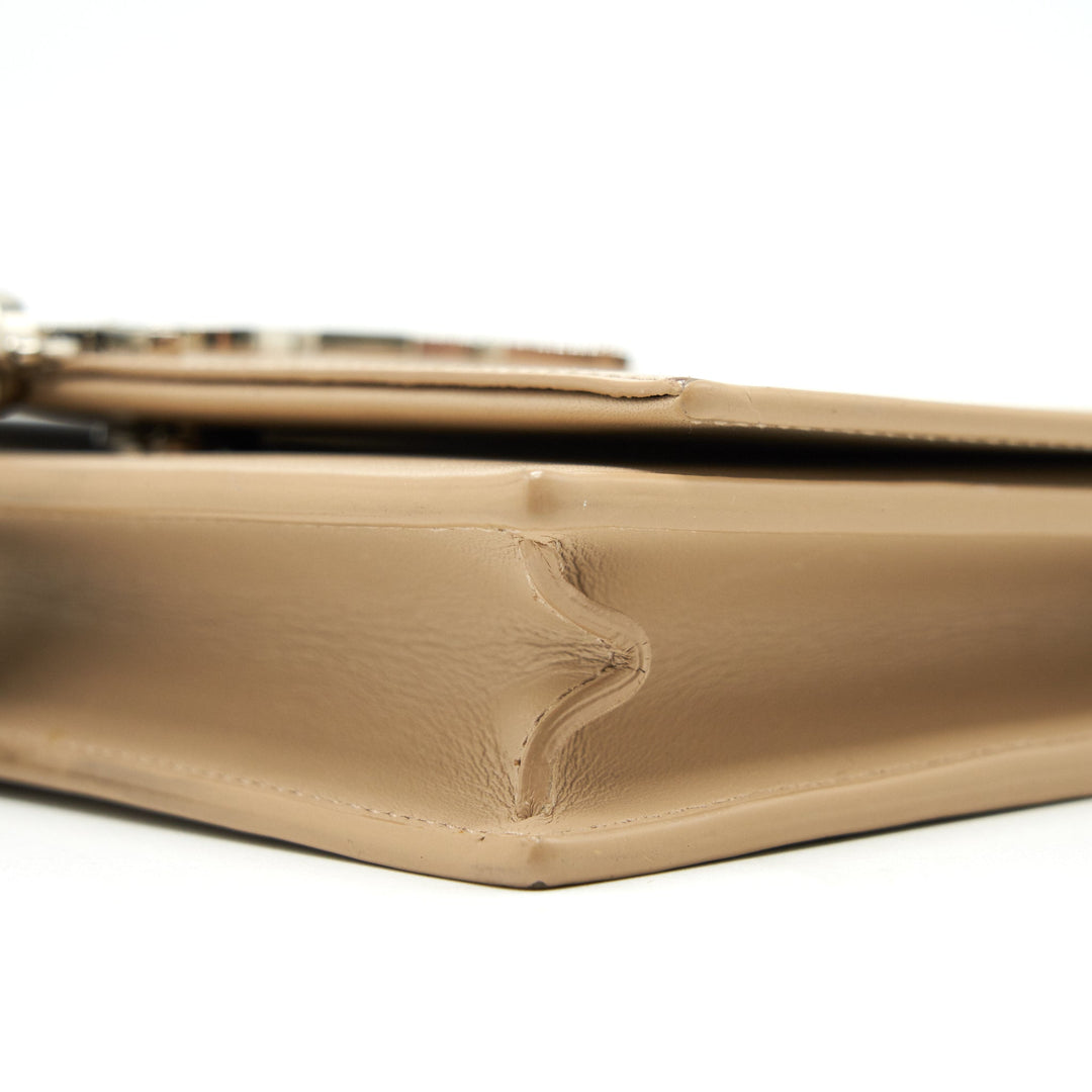 SAINT LAURENT / YSL KATE CHAIN WALLET IN BEIGE SHW