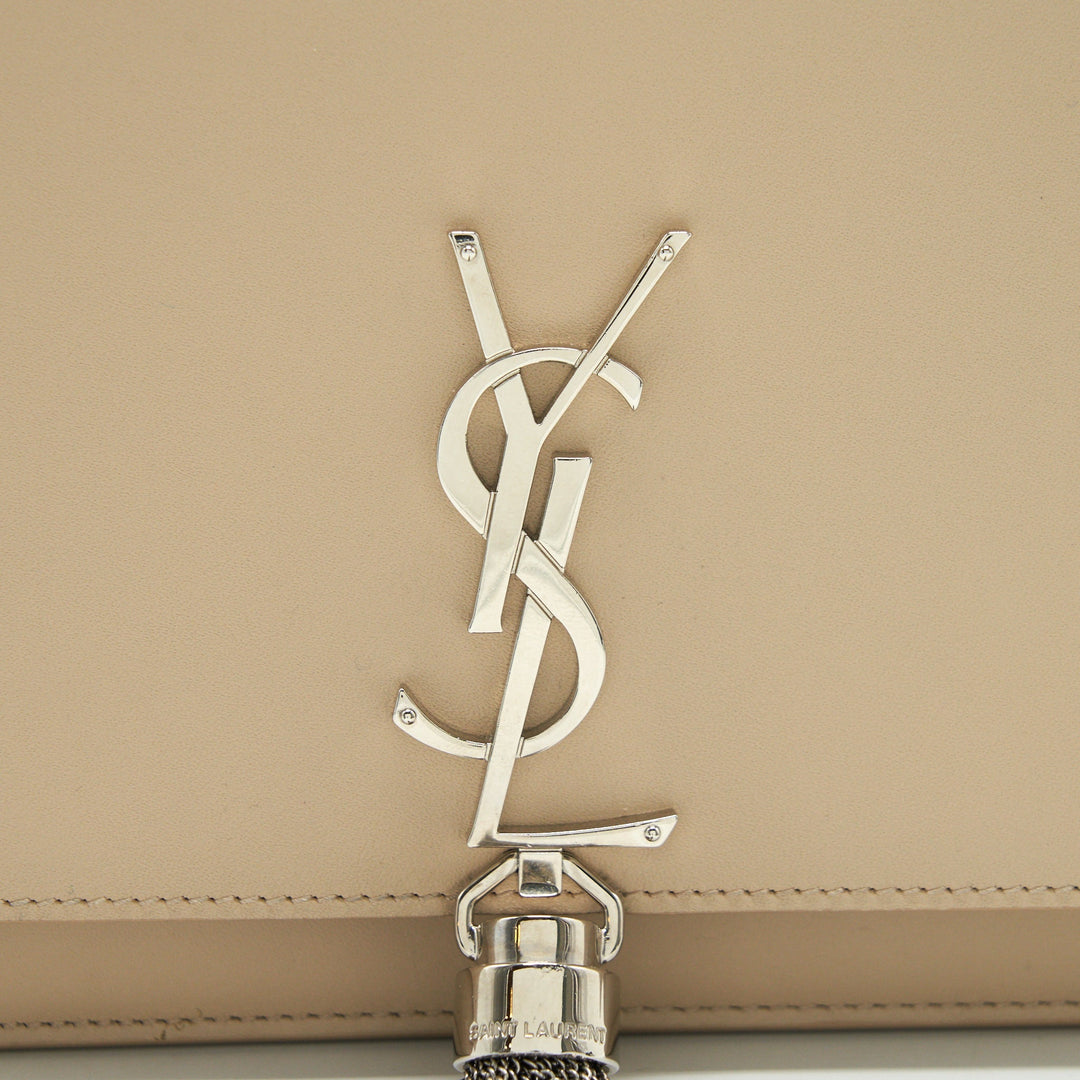 SAINT LAURENT / YSL KATE CHAIN WALLET IN BEIGE SHW