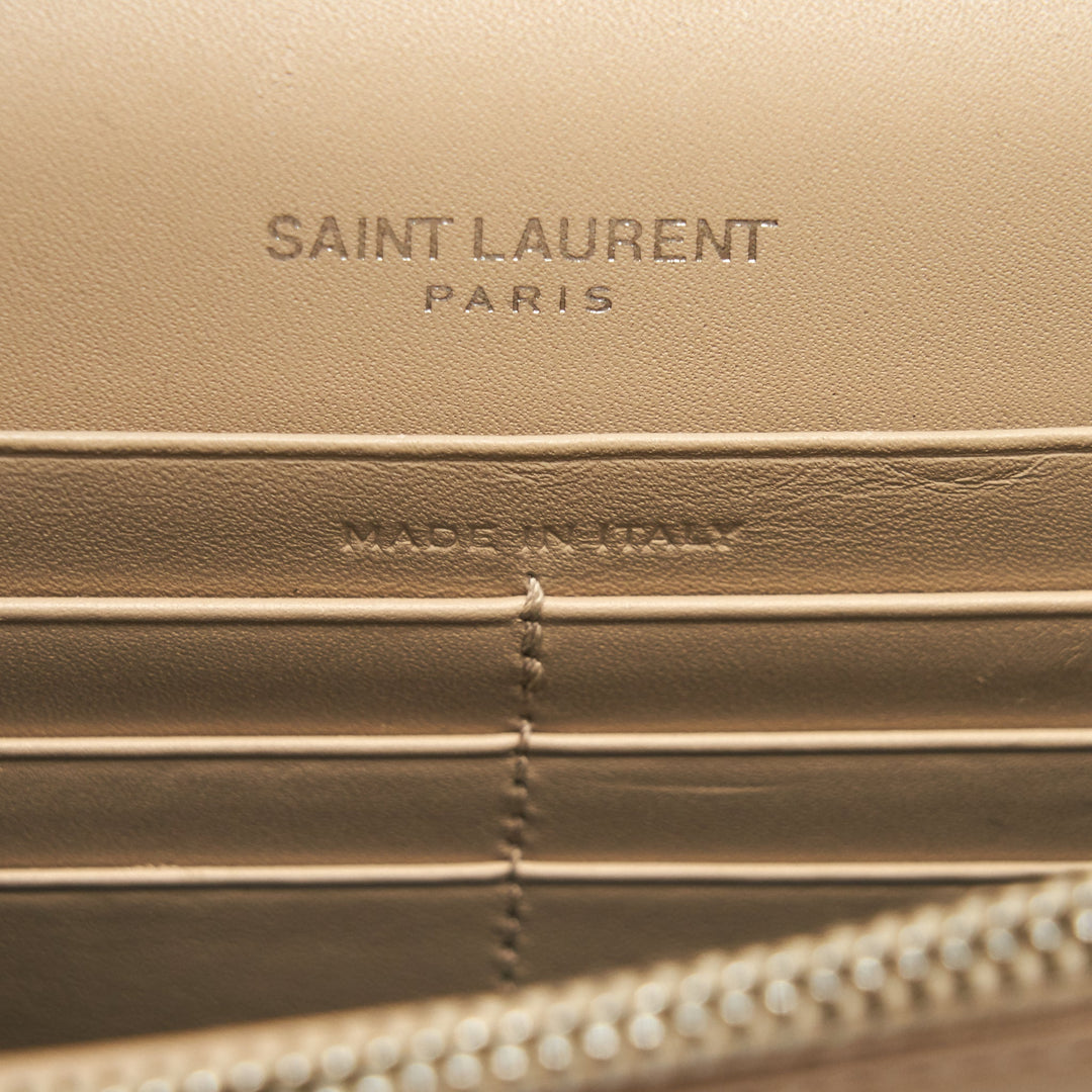 SAINT LAURENT / YSL KATE CHAIN WALLET IN BEIGE SHW