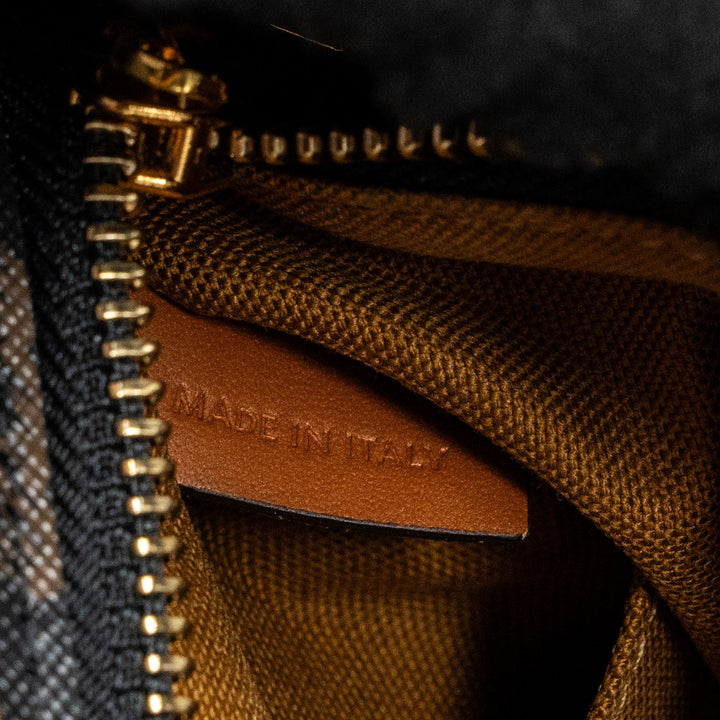 Celine Cabas Vertical in Triomphe Canvas and Calfskin tan
