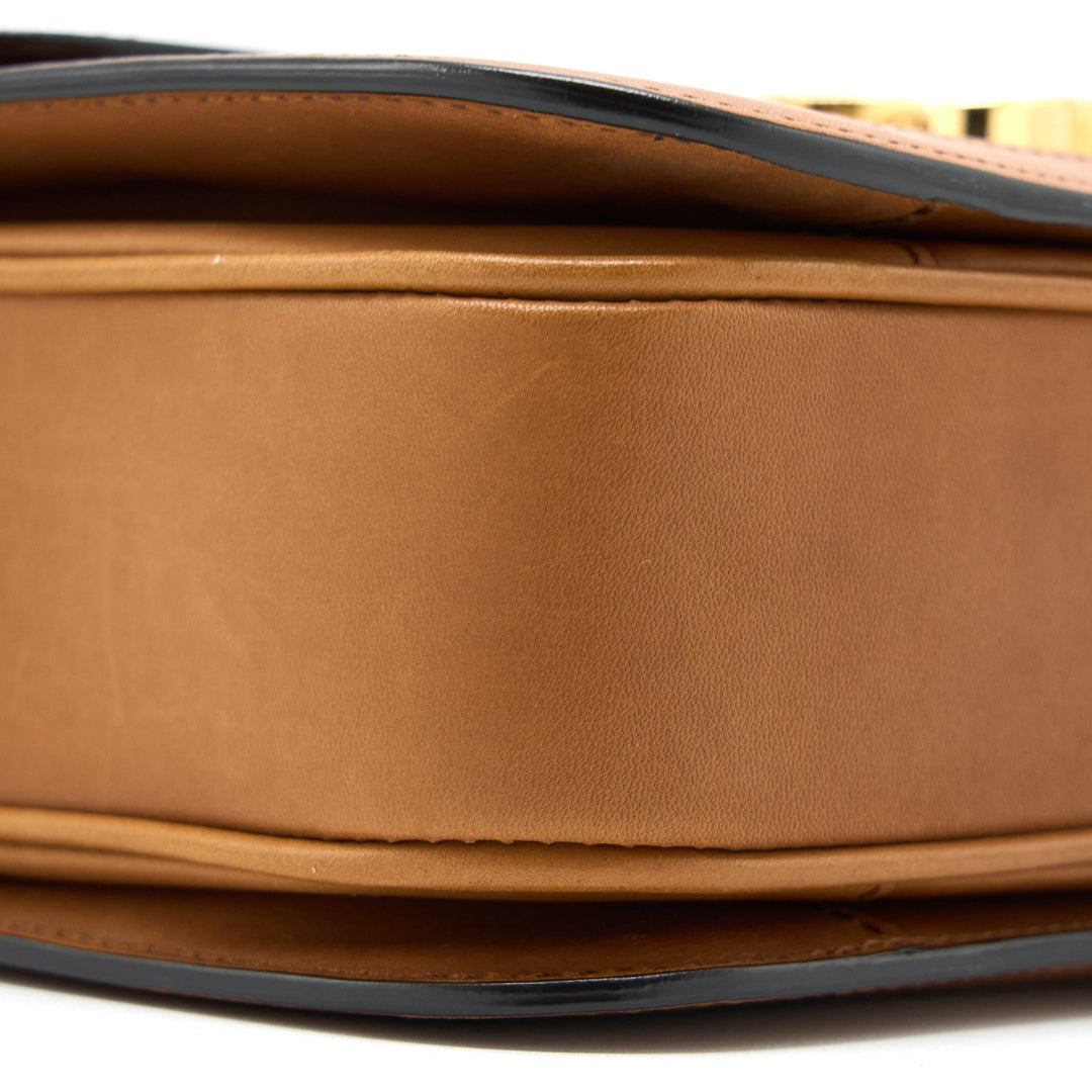 Celine Triomphe Bag Textile/Calfskin White/Tan