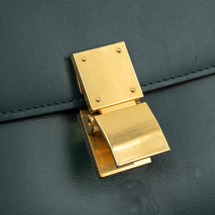 Top Quality Celine Teen classic box bag calfskin dark green