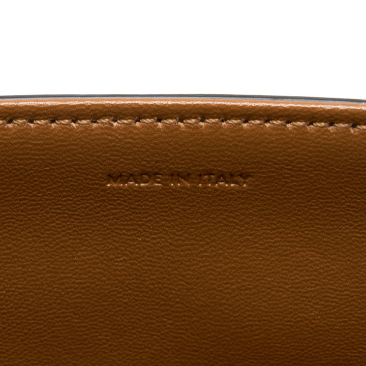 Top Quality Celine Triomphe Bag Textile/Calfskin White/Tan