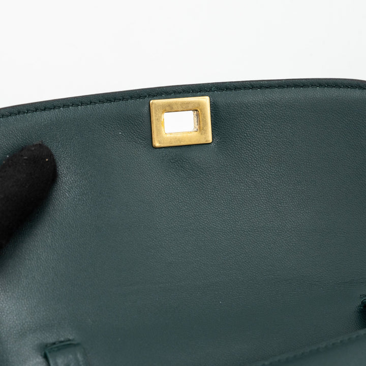 Top Quality Celine Teen classic box bag calfskin dark green