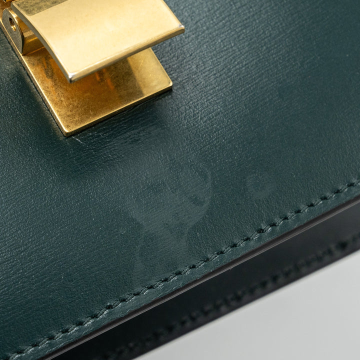 Top Quality Celine Teen classic box bag calfskin dark green