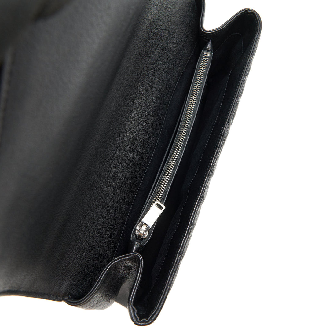 SAINT LAURENT / YSL COLLEGE IN MATELASSE LEATHER BLACK