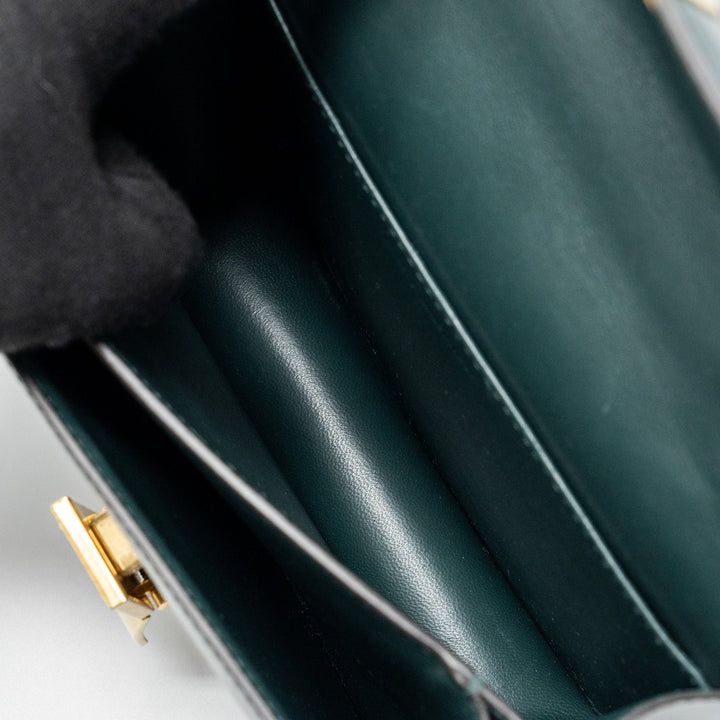 Top Quality Celine Teen classic box bag calfskin dark green