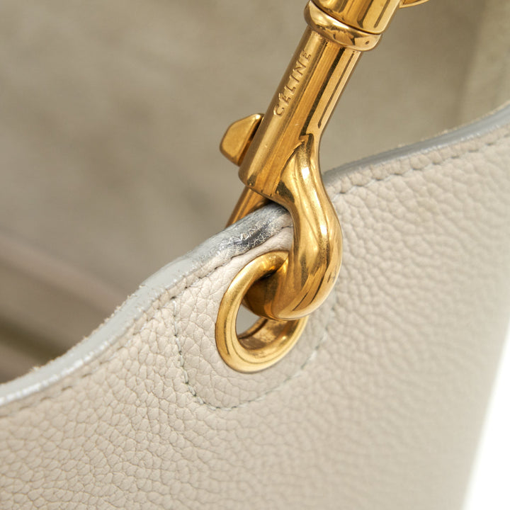 Celine Sangle Bucket Bag Grained Calfskin Clay