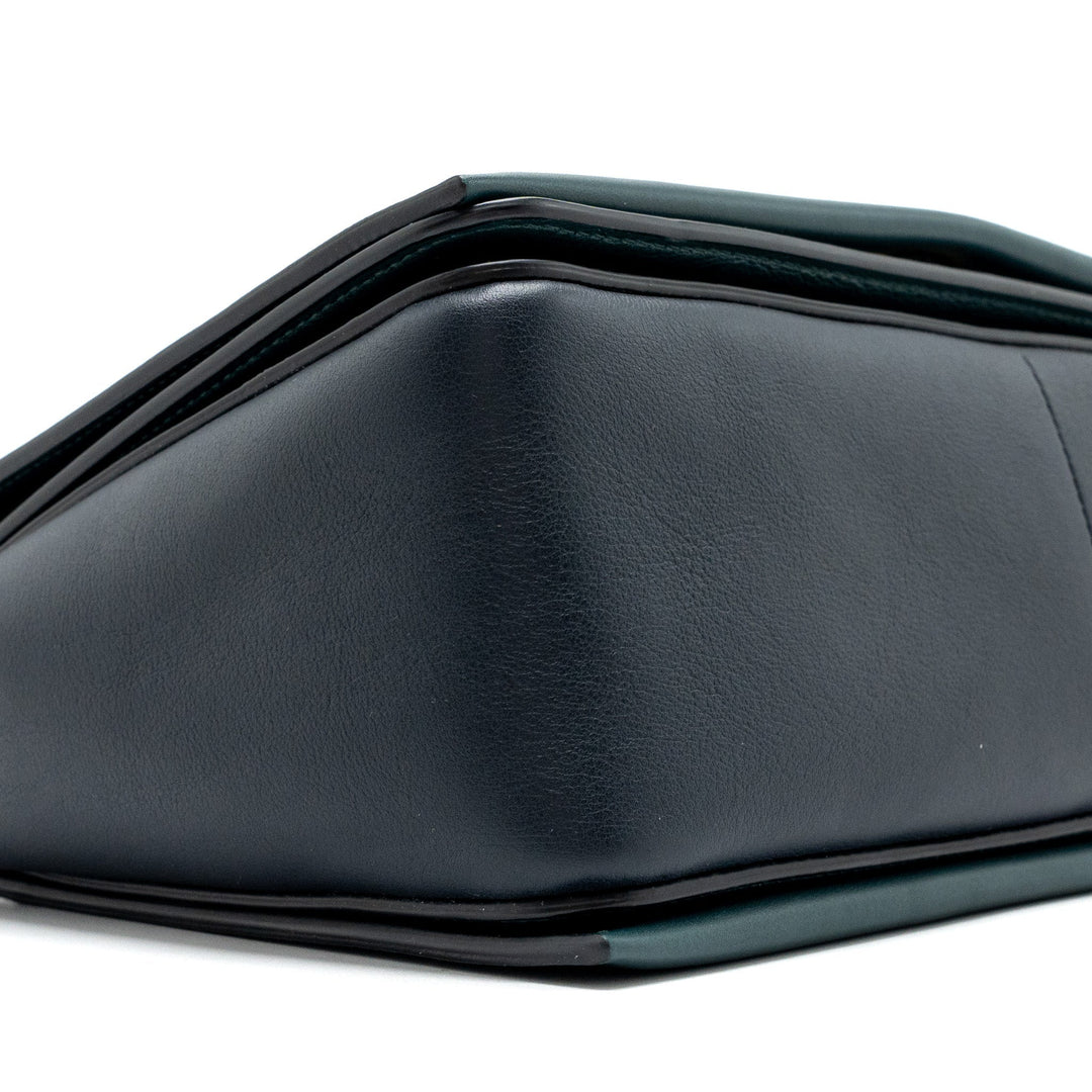Celine frame bag calfskin dark green/ dark blue