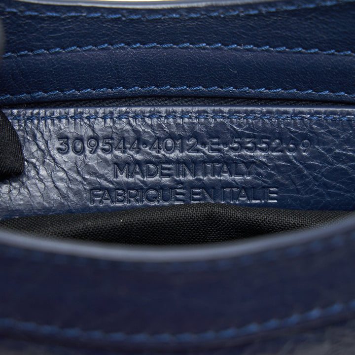 balenciaga Mini Giant City Crossbody Bag Navy GHW