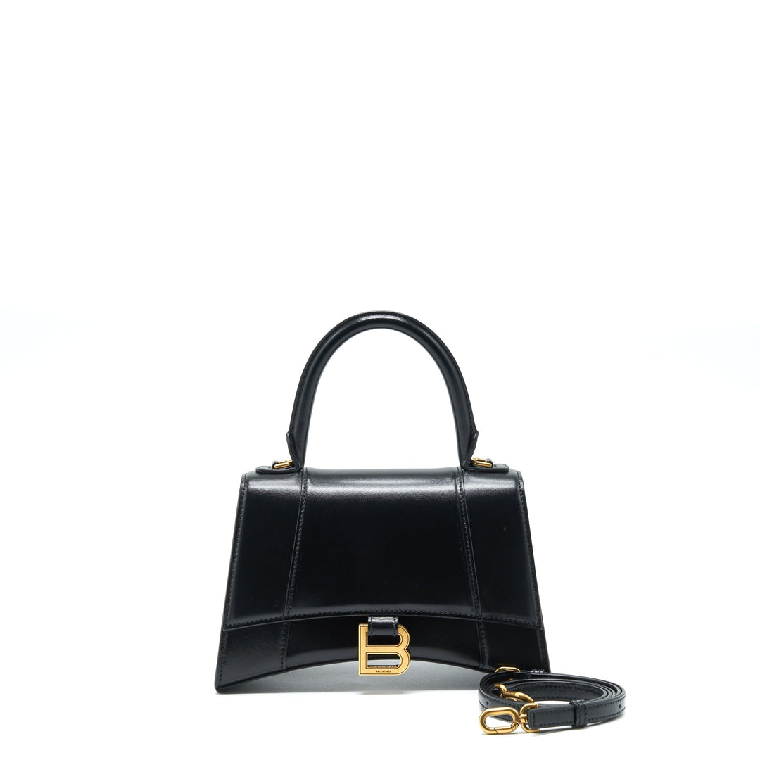 Top Quality Balenciaga Hourglass S Calfskin Black GHW