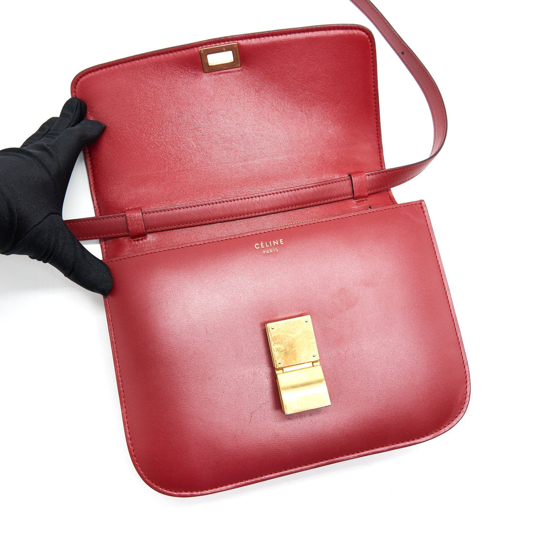Celine Medium Classic Bag Red with