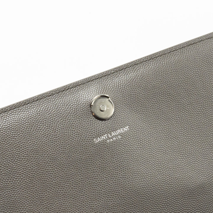 Saint Laurent/YSL Medium Kate Bag Grained Calfskin Grey SHW