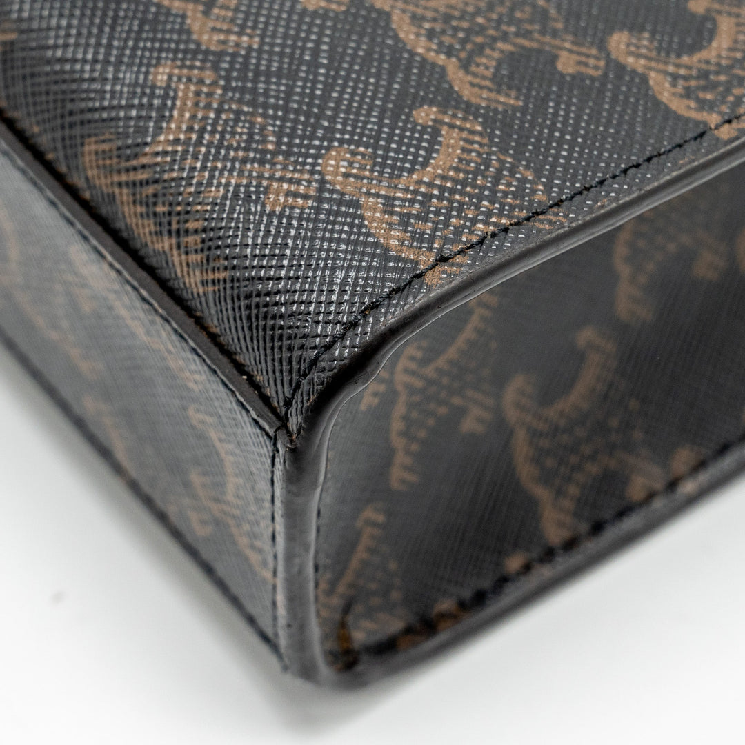 Celine Mini Vertical Cabas Triomphe Canvas Brown / Multicolour